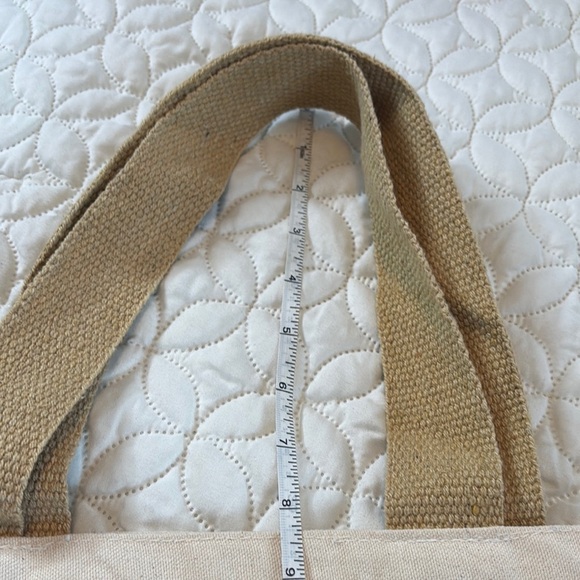 Eloquence Canvas and Burlap Two-Tone Tote Bag 14 x17.5 NWOT - Picture 4 of 7